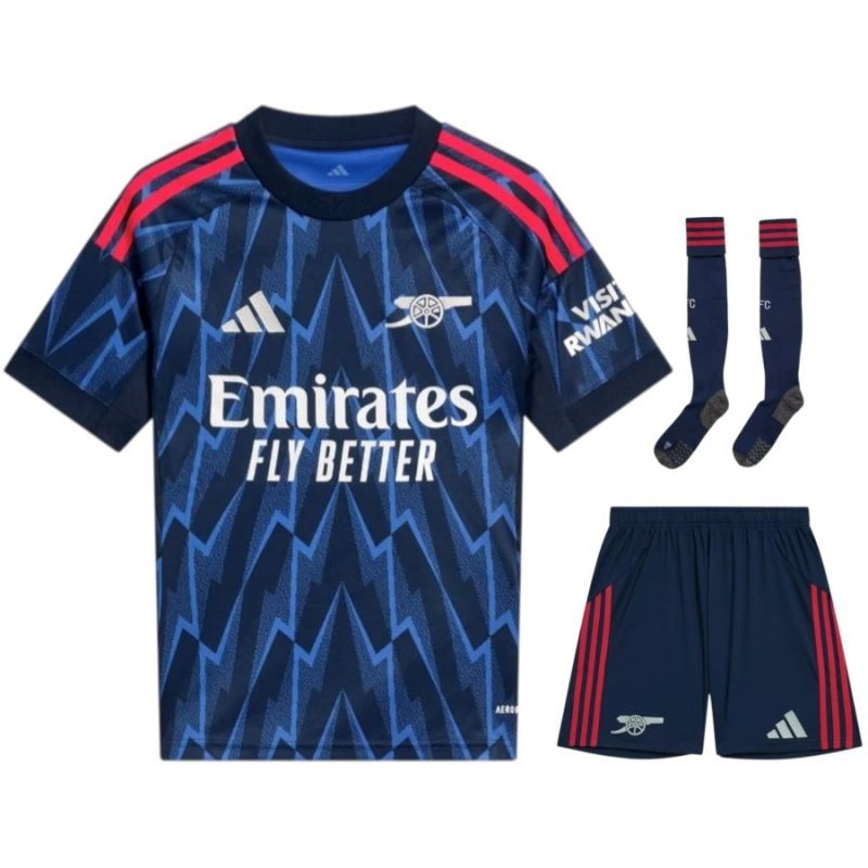 Set de camiseta infantil fuera de casa del Arsenal 2025/26 - Azul
