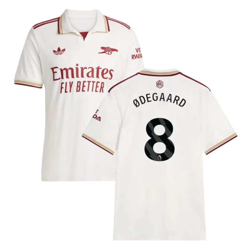 Arsenal ØDEGAARD 2025/26 Drittes Trikot - Weiß