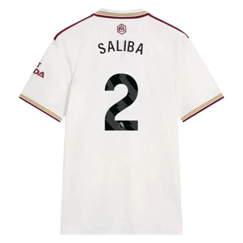 Arsenal SALIBA 2025/26 Drittes Kinder-Trikot-Set - Weiß