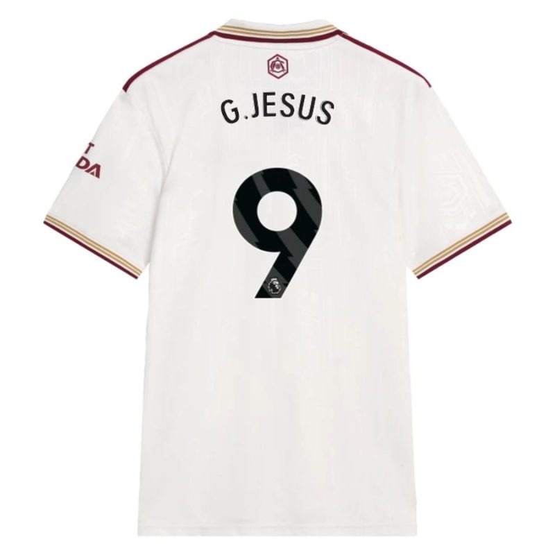 Arsenal G.JESUS 2025/26 Set di terza maglia per bambini - Bianca