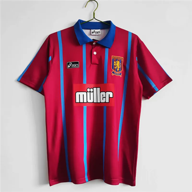 Camiseta retro de partido de casa de Aston Villa 1993 - 95 - Roja