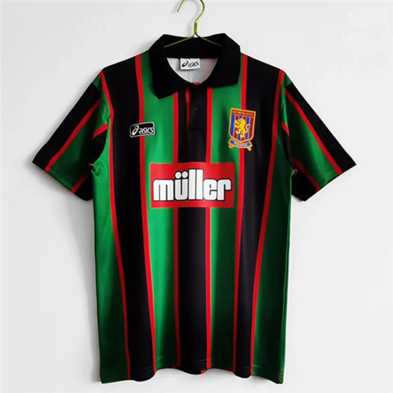 Camiseta retro de partido de fuera de Aston Villa 1993 - 95 - Verde