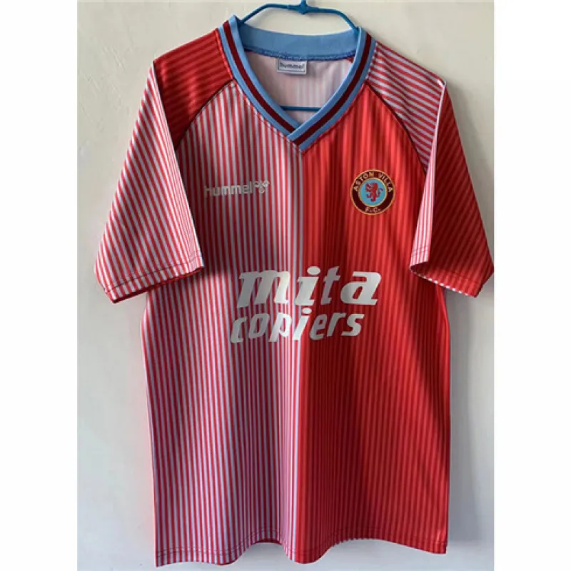 Camiseta retro de partido de casa de Aston Villa 1988 - Roja