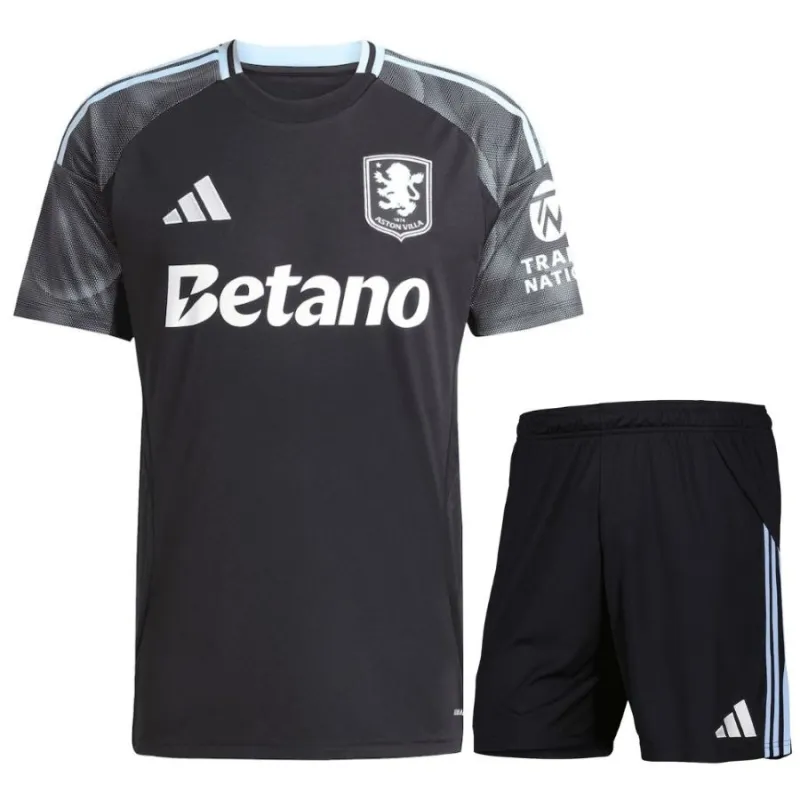 Maillot + Short Extérieur Enfant Aston Villa 2025/26 - Noir