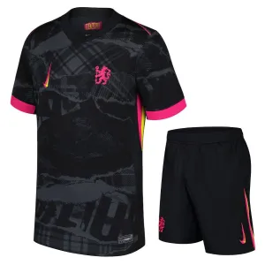 Set di maglia per bambini terza di Chelsea 2024/25 - Nera