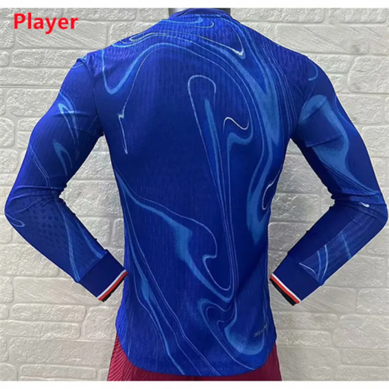Chelsea 2024/25 Heim - Langarmtrikot - Spielerausgabe - Blau