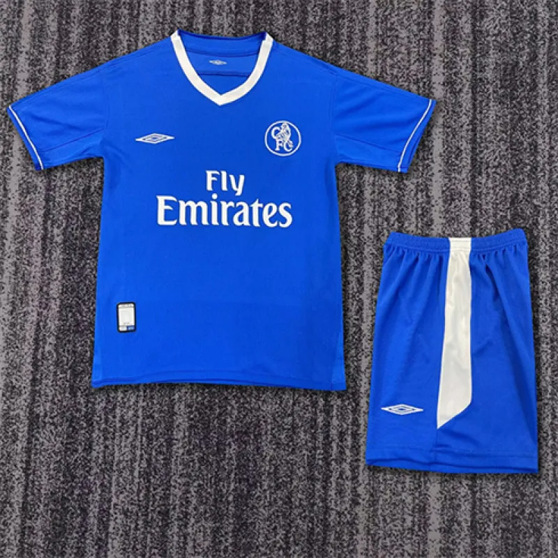 Chelsea 2003 - 05 Home Kids' Retro Jersey - Blue