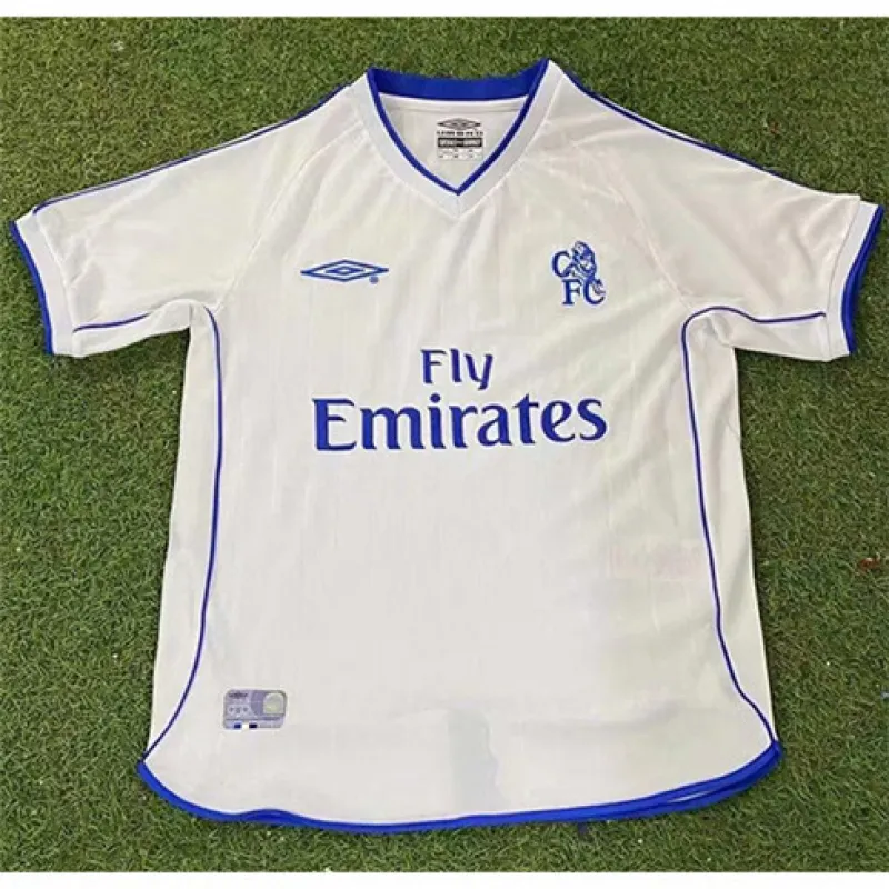 Chelsea 2001 - 2003 Auswärts - Retro - Trikot - Weiß