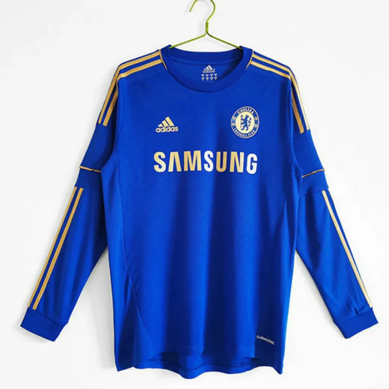 Camiseta retro de partido de casa de manga larga de Chelsea 2012 - 2013 - Azul