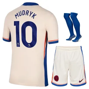 L'insieme di maglie per bambini di trasferta di Chelsea 2024/25 di Mudryk - Arancione chiaro