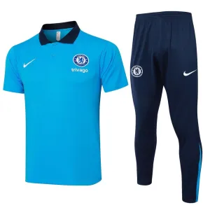 Maglia da allenamento Polo + Pantaloni di Chelsea 2024/25 - Blu cielo