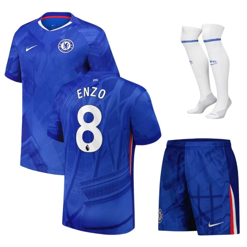 Set di maglia bambini in casa del Chelsea ENZO 2025/26 - Blu