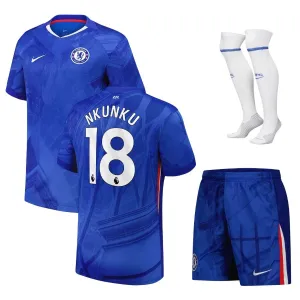 Chelsea NKUNKU 2025/26 Home Kids' Jersey Set - Blue