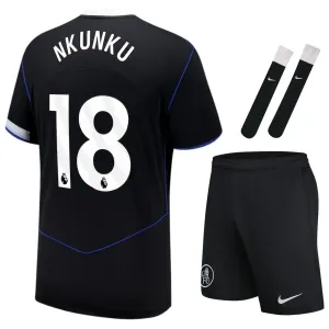 Chelsea NKUNKU 2025/26 Terzo set di maglia per bambini - Nera