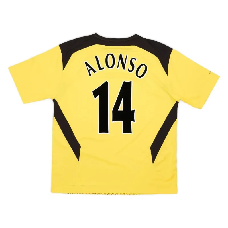 Liverpool ALONSO 2004 2006 Retro Away Jersey - Yellow