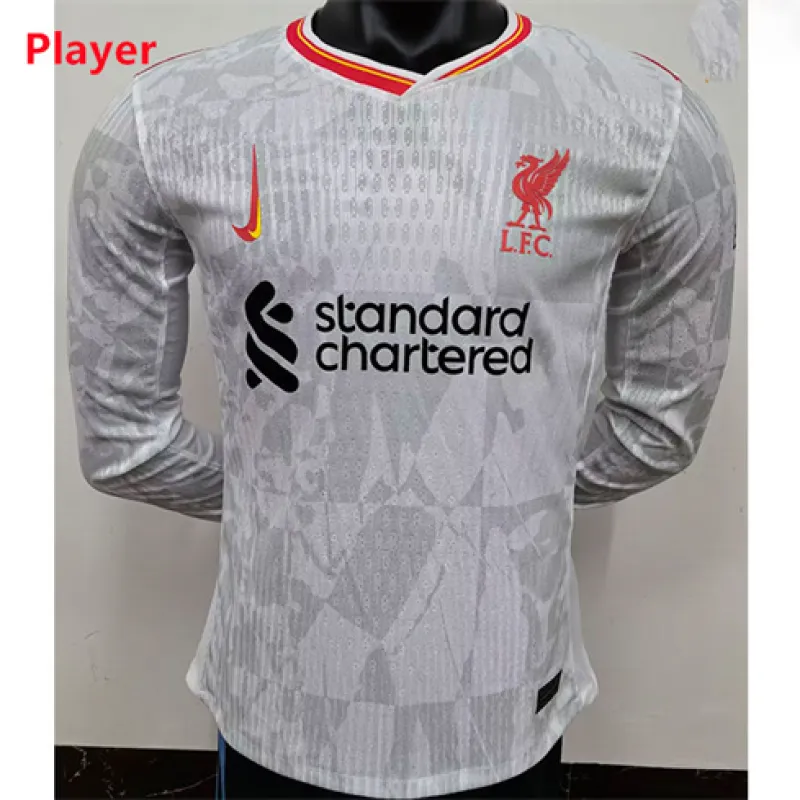 Liverpool 2024/25 Drittes Langarmtrikot - Spielerausgabe - Weiß