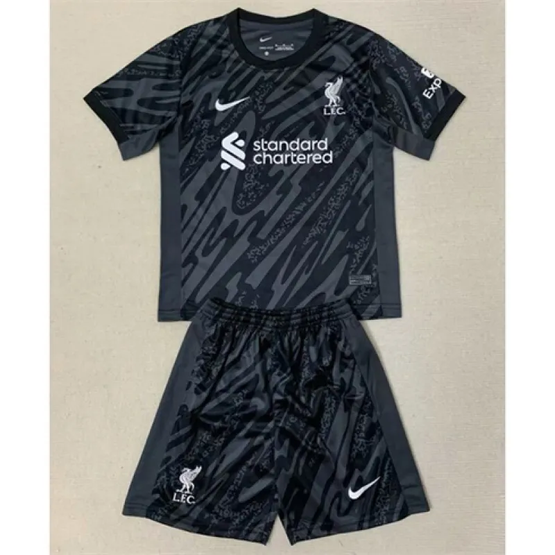 Maglia del portiere per bambini di Liverpool 2024/25 - Grigio-nero