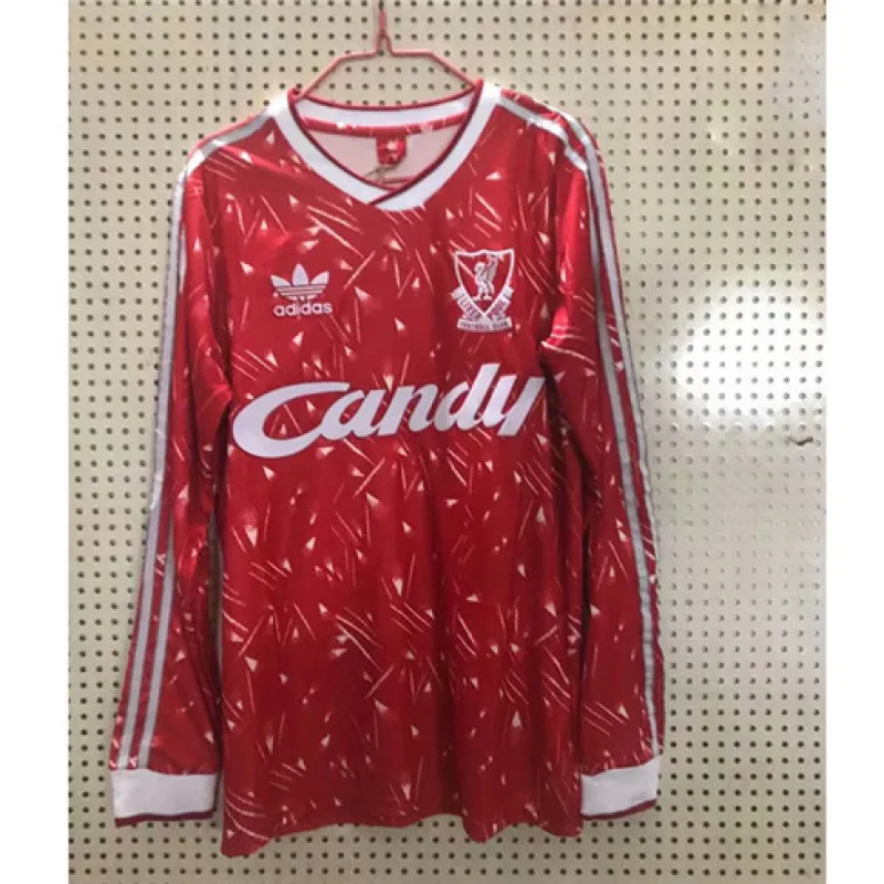 Maglia retrò da casa a maniche lunghe di Liverpool 1989 - Rossa