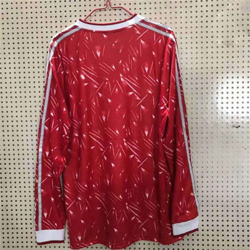 Maglia retrò da casa a maniche lunghe di Liverpool 1989 - Rossa