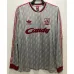 Camiseta de manga larga de visitante retro de Liverpool 1989 - 91 - Gris