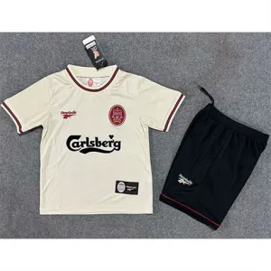 Maglia per bambini di trasferta retrò di Liverpool 1996/97 - Bianca