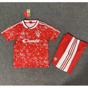 Maglia per bambini da casa retrò di Liverpool 1989/91 - Rossa