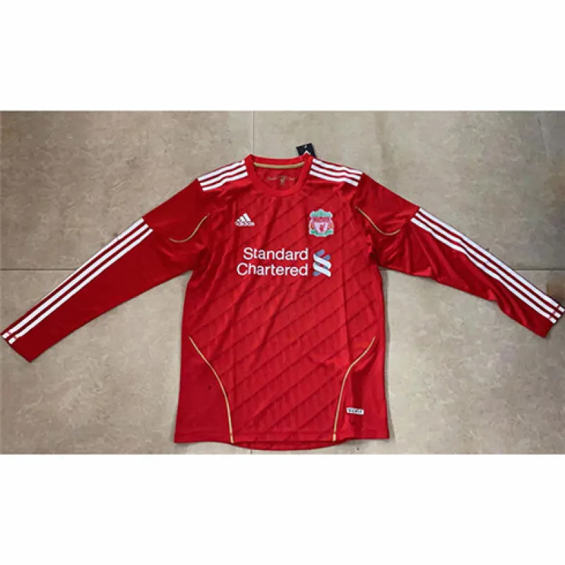 Maglia da casa retrò a maniche lunghe di Liverpool 2010/11 - Rossa