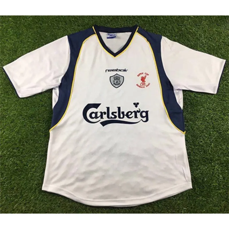 Maglia da trasferta retrò di Liverpool 2001 - Bianca