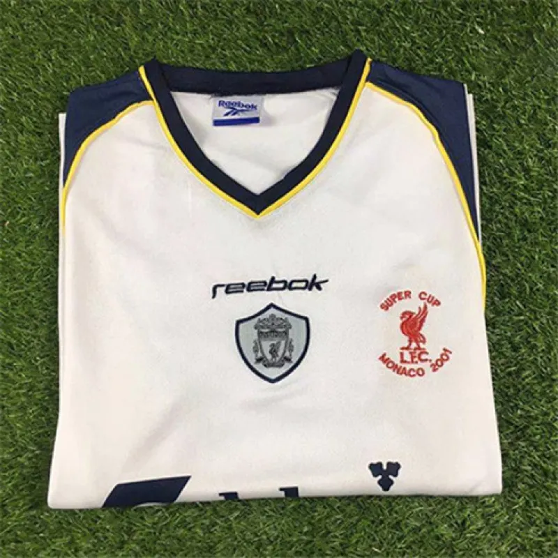 Maglia da trasferta retrò di Liverpool 2001 - Bianca