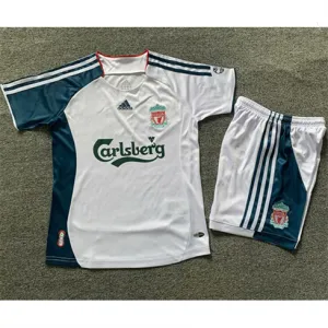 Maglia da trasferta retrò per bambini di Liverpool 2006/07 - Bianca
