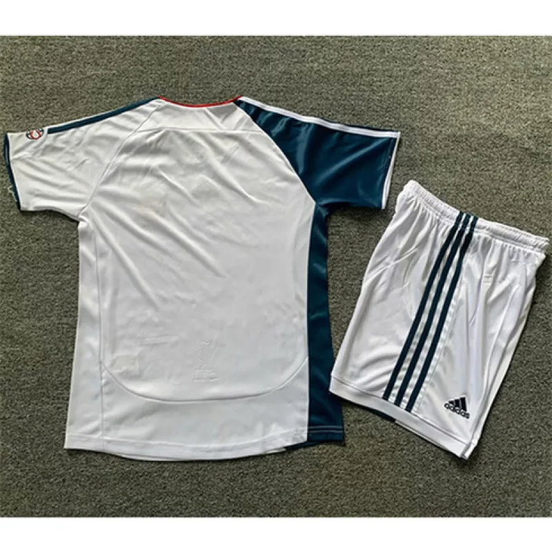 Maglia da trasferta retrò per bambini di Liverpool 2006/07 - Bianca