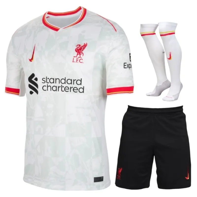 Jeu de maillots pour enfants 3e de Liverpool 2024/25 - Blanc