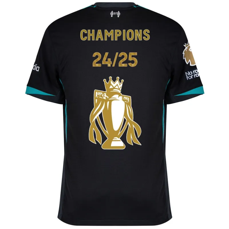 Maglia per bambini fuori casa del trofeo campionato Liverpool 2024/25 - Verde bosco