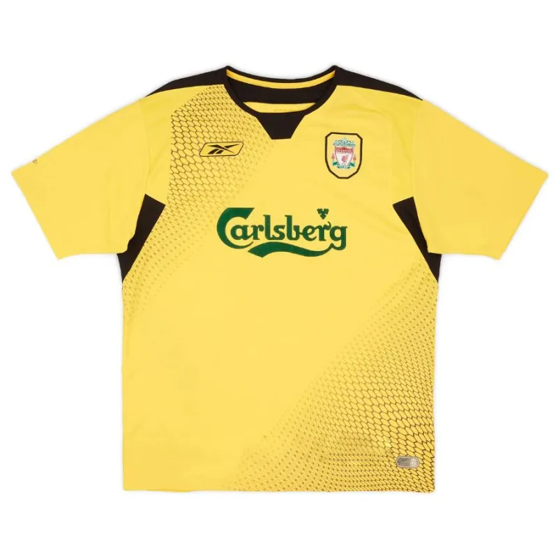 Steven Gerrard Liverpool 2004-06 Retro Away Jersey - Yellow