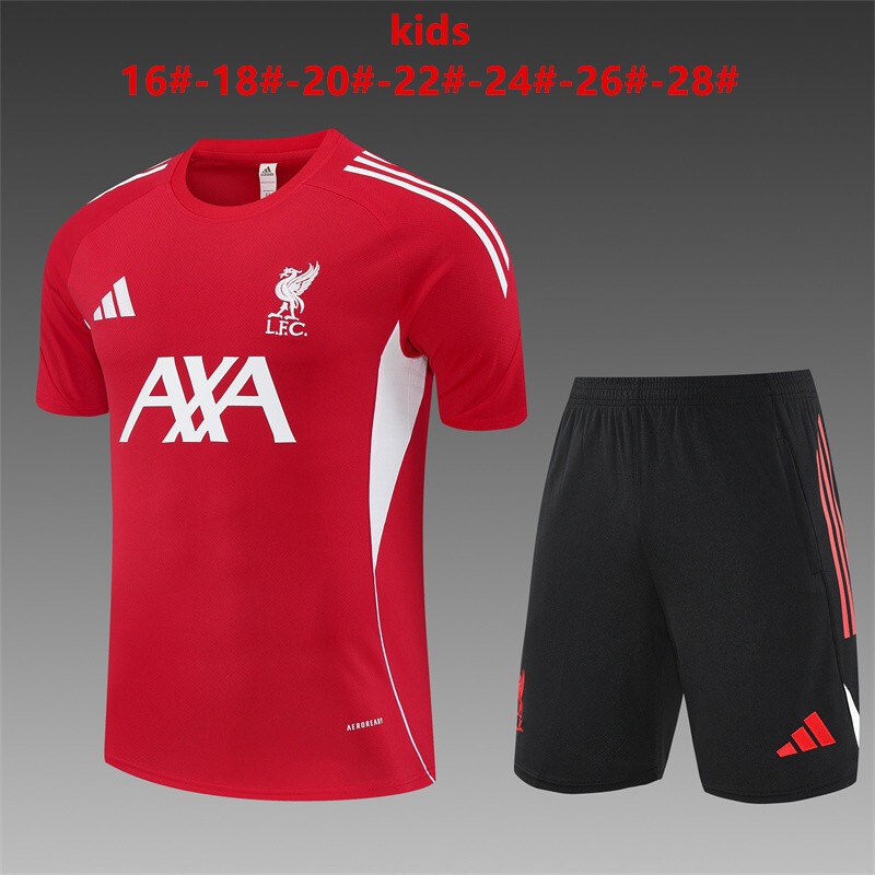Liverpool 2025/26 Ensemble Entraînement Enfan Rouge
