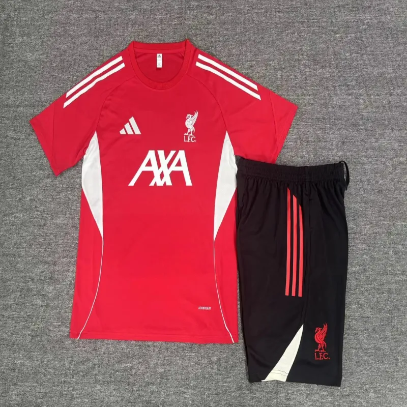 Liverpool 2025/26 Ensemble Entraînement Enfan Rouge