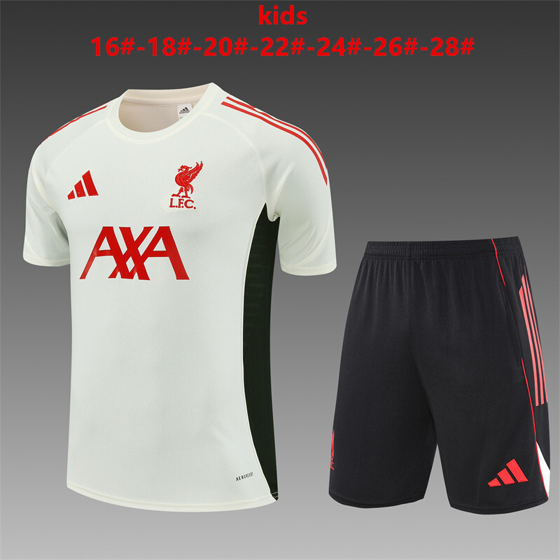 Liverpool 2025/26 Set Allenamento Bambino Avorio