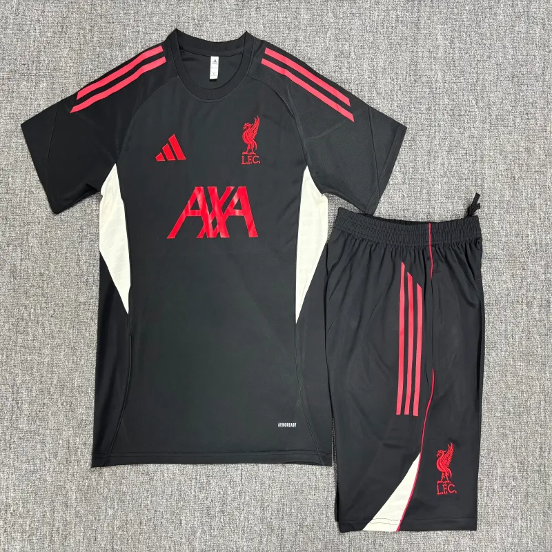 Liverpool 2025/26 Ensemble Entraînement Enfan noir
