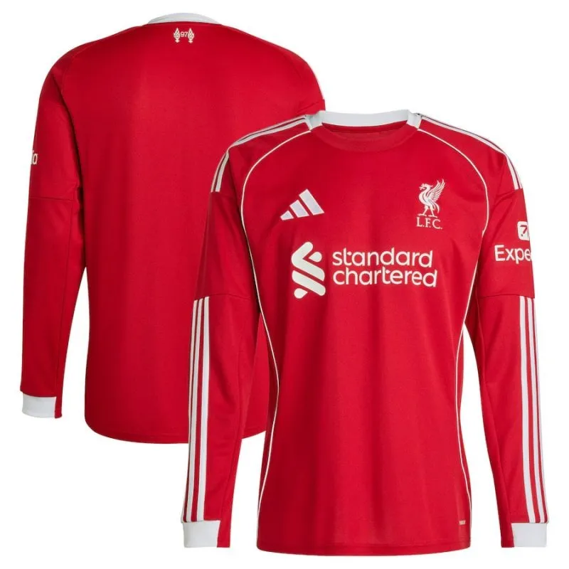 Liverpool 2025/26 Long-Sleeve Home Jersey - Red