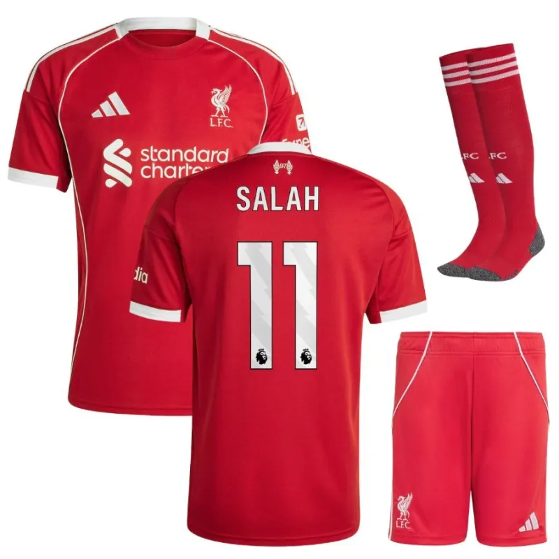 Liverpool SALAH 2025/26 Set di maglia home per bambini - Rosso