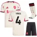 Liverpool VIRGIL 2025/26 Conjunto de camiseta de fuera para niños - Blanca