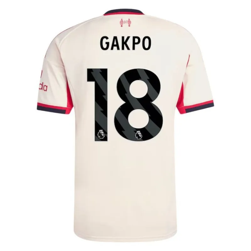Liverpool GAKPO 2025/26 Kinder-Auswärtstrikot-Set - Weiß