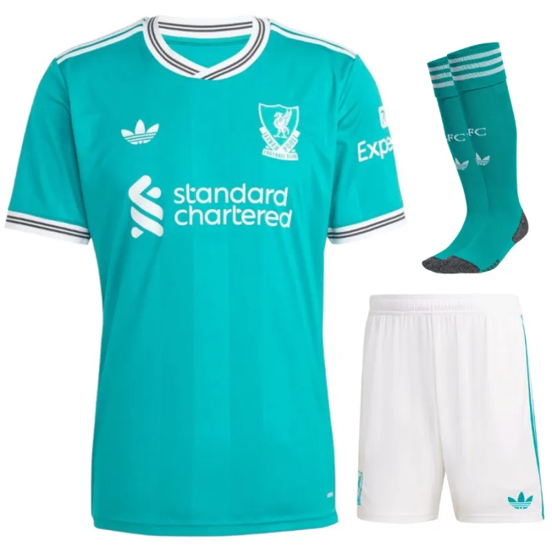 Liverpool Tercera Camiseta Conjunto Infantil 2025/26 - Verde