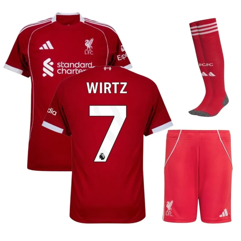 Liverpool WIRTZ 2025/26 Maglia Casalinga Bambini - Rossa