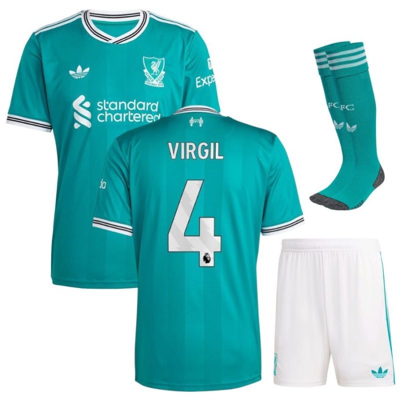 Liverpool VIRGIL 2025/26 Maglia Third Bambini - Verde