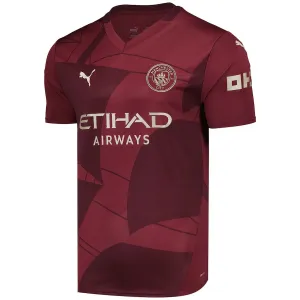 Terza maglia della versione giocatore di Manchester City 2024/25 - Rosso bordello