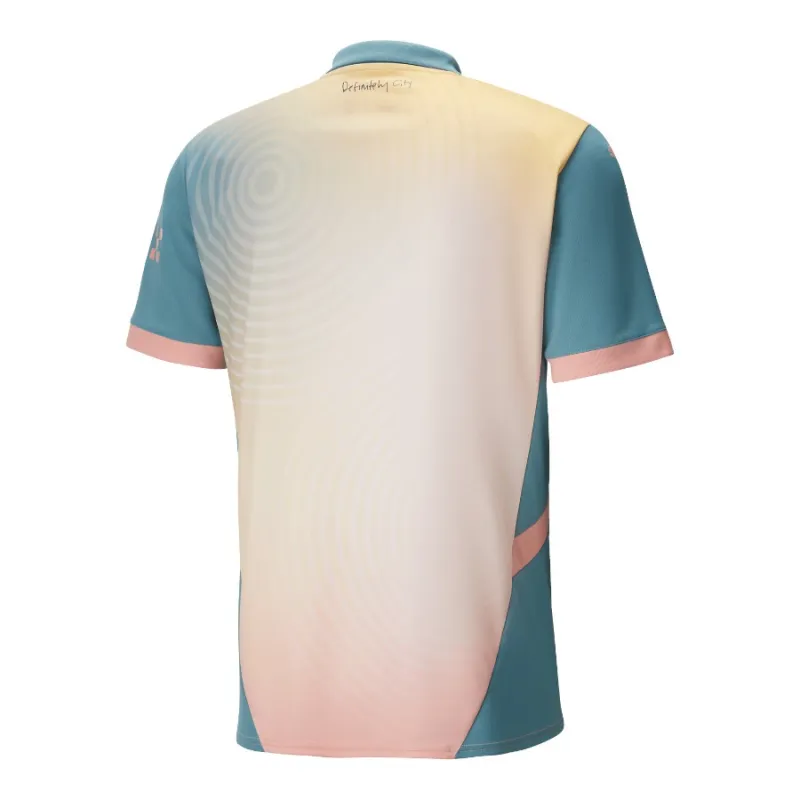 Manchester City 2024/25 Viertes Spielermodel-Trikot - Blau/Rosa