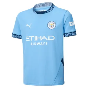 Camiseta de campo de casa para niños de Manchester City 2024/25 - Azul