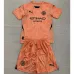 Camiseta y pantalones cortos de arquero para niños de Manchester City 2024/25 - Naranja