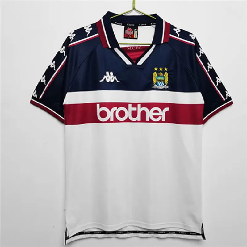 Manchester City 1997-98 Away Retro Jersey - White